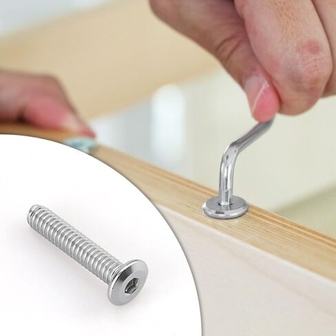 1/4-20 x 3-1/2" (20 PCS) Flat Head Socket Cap Screw, 304 Stainless Steel 18-8 Binding Screws, Full Thread, Connection Bolts, Furniture Bolts in Kuwait
