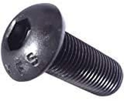 1/4"-20 x 1-1/8" Button Head Socket Cap Screw, Allen Socket Drive, Black Oxide, Alloy Steel, Full Thread - Quantity 50 - by Fastener Depot, LLC in Kuwait