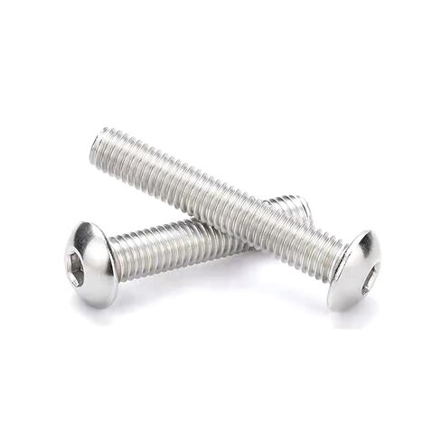 M8-1.25 × 14 مم براغي غطاء مقبس رأس الزر، الفولاذ المقاوم للصدأ 304، خيط كامل، محرك مقبس ألين، محرك براغي سداسي عالي التحمل 30 قطعة in Kuwait