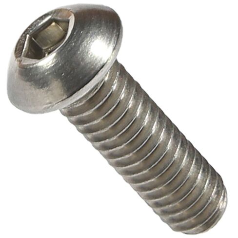 Fastenere Button Head Socket Cap Screws - 1/2-20 x 2-1/2" (5 Pcs) Stainless Steel, Fully Threaded, Bright Plain Finish, Corrosion-Resistant, Machine Thread, Easy to Install w/Allen Hex Drive in Kuwait
