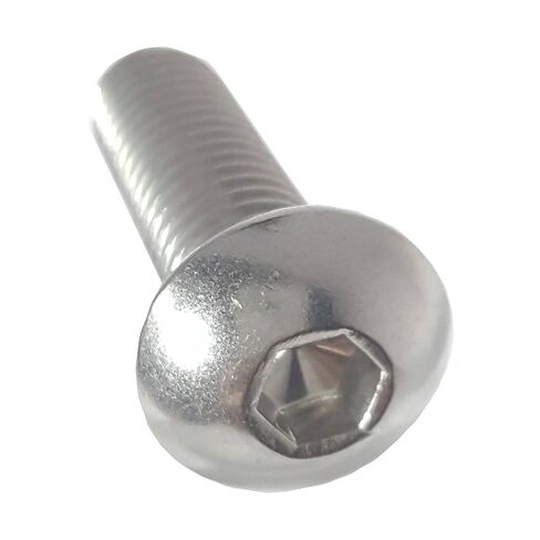 Fastenere Button Head Socket Cap Screws - 1/2-20 x 2-1/2" (5 Pcs) Stainless Steel, Fully Threaded, Bright Plain Finish, Corrosion-Resistant, Machine Thread, Easy to Install w/Allen Hex Drive in Kuwait