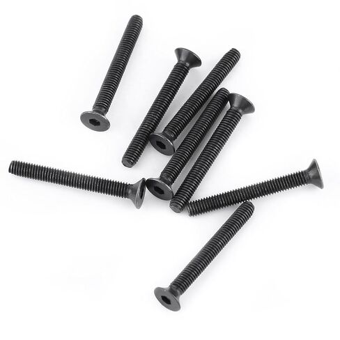 Flat Head Hex Socket Screws M3, 200Pcs 10.9 Grade Alloy Steel Countersunk Machine Fasteners, Black DIY Home Office Appliance Repair Kit in Kuwait