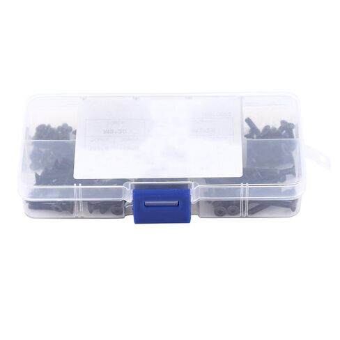 Flat Head Hex Socket Screws M3, 200Pcs 10.9 Grade Alloy Steel Countersunk Machine Fasteners, Black DIY Home Office Appliance Repair Kit in Kuwait