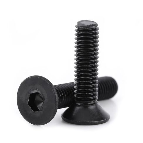 Flat Head Hex Socket Screws M3, 200Pcs 10.9 Grade Alloy Steel Countersunk Machine Fasteners, Black DIY Home Office Appliance Repair Kit in Kuwait