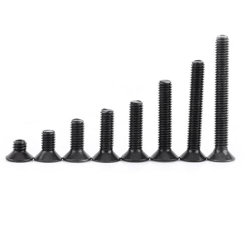 Flat Head Hex Socket Screws M3, 200Pcs 10.9 Grade Alloy Steel Countersunk Machine Fasteners, Black DIY Home Office Appliance Repair Kit in Kuwait