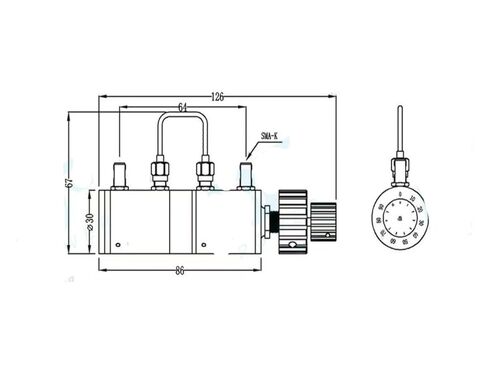 6GHz 2W 0-90dB Variable Adjustable Attenuator Rotary Type in Kuwait