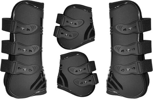 Tendon Boots for Horses, Set of 4, Shock-Absorbing Protective Horse Sport Boots for Jumping, Trail Riding & Equestrian Activities in Kuwait
