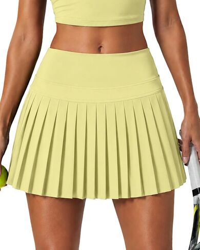 Pleated Tennis Skirt for Women with Pockets Shorts High Waisted Athletic Golf Skort for Workout Pickleball in Kuwait