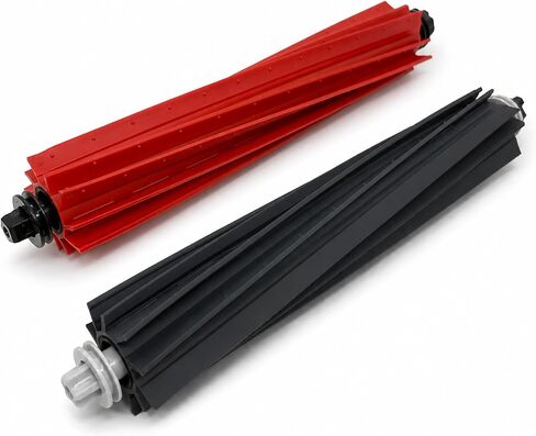 2 Set Dual Rubber Replacement Main Brushes Compatible with Roborock S8 / S8+ / Pro Ultra, Q8 Max / Q8+, Q5 Pro / Q5+ / Max+, Anti-Tangle Roller Sweeper Parts for Pet Hair & Floors in Kuwait