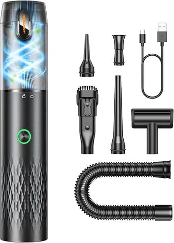 SEALIGHT Car Vacuum Portable Cordless, Handheld Cordless with High Power, Type-C Charging, 2 Suction Modes, Up to 40 Mins Runtime, Small Mini Vacuum for Car, Pet, Home in Kuwait