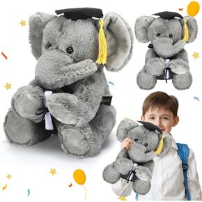 Graduation Plush Stuffed Dinosaurs Toy for Kids Graduation Stuffed Dinosaurs with Graduation Cap Diploma Satchel Gift Plush Stuffed Dinosaurs Animal Graduation Party Decor for Graduation Day Gift
