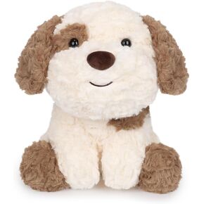 MELECERi Puppy Plush, Cute Dog Plush Pillow for Kids Anxiety Adults, Soft Puppy Plush for Gifts, 8.2inch, Brown