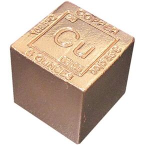 1" 5 oz. Copper Bar Bullion Paperweight - 999 Pure Chemistry Element