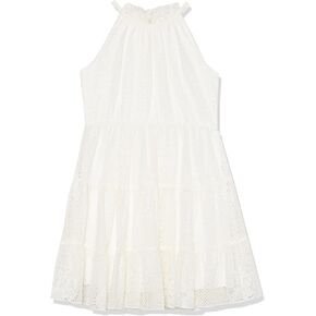 Speechless Girls' Halter Neck Fit and Flare Ruffled Party Dress