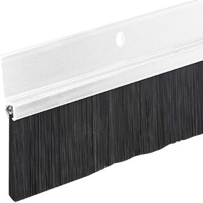 Heavy Duty Brown Brush Sweep Door Sweep for Gaps Up to 2" (4 FT Long Brown)