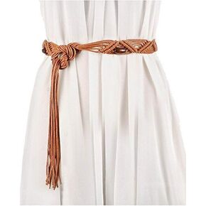 Bohemia Womens' Woven Belt Wax Rope Skirt Dress Decorative Tassel Belts