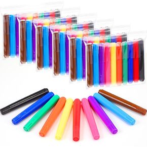 6 Sets Washable Markers Total Large Capacity Markers for Kids Classic Multicolored Cute School Supplies Coloring College Dorm Essentials for Kids Parties Classrooms