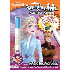 Disney Frozen 2 Elsa and Kristoff Imagine Ink Magic Ink 16-Page Coloring Book and Mess-Free Marker 45819, Bendon