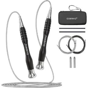 Speed Jump Rope， Removable Weighted Jump Rope for Men, Jump Rope for Women easy to Adjust Length with a Self-Locking System, A Free-tangle Jump Rope for Kids，Boxing Jump Rope for Adults (Black)