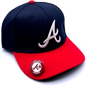 Officially Licensed Atlanta Baseball Youth Kids Hat Classic Edition Embroidered Team Logo Adjustable Cap (Red/Navy) in Saudi Arabia