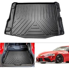 KUST Custom Fit Trunk Mat for 2020-2024 Toyota GR Supra Accessories Cargo Liner All Weather Trunk Floor Mat Black TPE