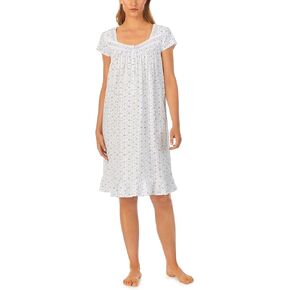 Eileen West Cap Sleeve Waltz Gown for Women - Pure Cotton Construction - Akoya Shell Buttons - Regular Fit