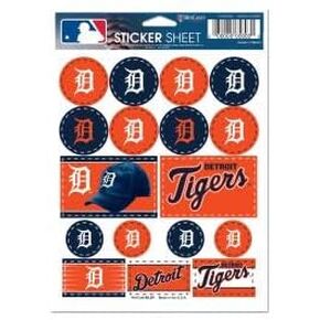 Wincraft MLB Detroit Tigers Vinyl Sticker Sheet, 5" x 7"