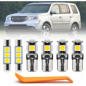 19pcs LED Interior Lights Bulb Kit for Honda Pilot 2003 2004 2005 2006 2007 2008 Map Dome Door Trunk License Plate Lights Super Bright 6000K White Interior Light Bulbs + Install Tool