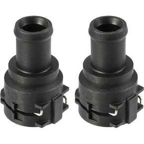 ACROPIX Engine Coolant Hose Connector Fit for Audi Q3 - Pack of 2 Black