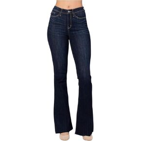 Judy Blue Women's Mid-Rise Rolled Cuffed Boyfriend Jeans