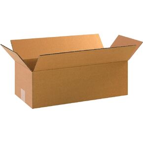 PARTNERS BRAND 18 x 8 x 6 Corrugated Cardboard Boxes, Long 18"L x 8"W x 6"H, Pack of 25 | Shipping, Packaging, Moving, Storage Box for Home or Business, Strong Wholesale Bulk Boxes