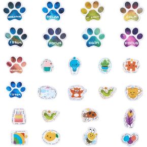 40 Pieces Calm Stickers for Anxiety Sensory,Douthfolle Calm Anxiety Sensory Stickers Stress Anxiety Relief Items Tactile Rough Textured Calming Stickers for Water Bottle Laptop Phone Desk