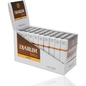 Djarum Bliss Java Tobacco & Nicotine Free Clove Filtered Cigarettes - 10 Boxes of 20 = 200 total - incl. Frugal Smoker Sticker