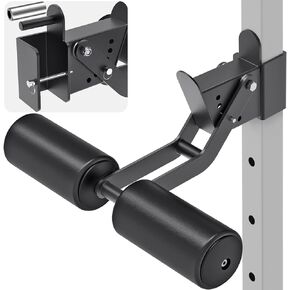Leg Extension Attachment for 2" x 2" Power Rack with 5/8" or 1" Hole - Adjustable Leg Hold Down Attachment with Foam Rollers - Ideal for Intense Strength Training and Leg Workouts