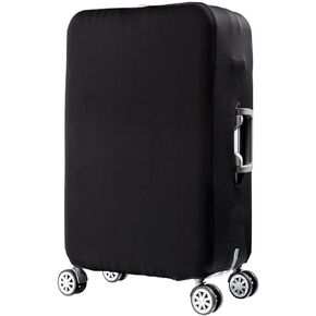7-mi Suitcase Cover Spandex Travel Luggage Covers Organizers Trolley Protector Fits 19 to 21 Inch Baggage Case Sleeve Black