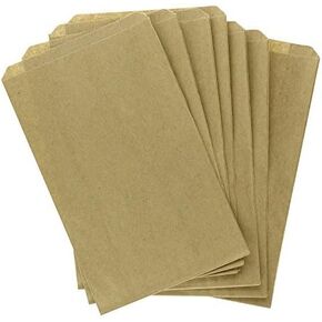 10 × 13 بوصة - عدد 100 - أكياس ورق كرافت بنية مسطحة من Flexicore Packaging®، التسوق، البضائع، الحفلات، حقائب الهدايا