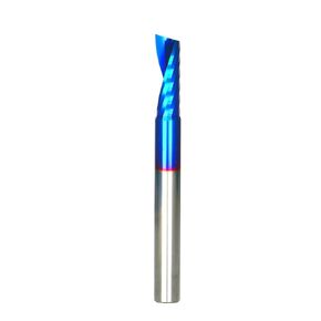 Xuan 1/16" Diameter O Single Flute Upcut Spiral End Mill CNC Router Bit with NACO Coating - 1/4" Shank Plastic Cutting 1/16 D x 1/4 CH x 1/4 SHK x 2 Inch Long with Mirror Finish UT116