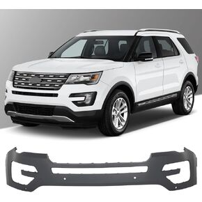 SCITOO Plastic Front Bumper Cover Replacement for 2013 2014 2015 2016 for Ford Escape,2016 2017 for Ford Explorer Preceding Bumper FB5Z17D957BPTM