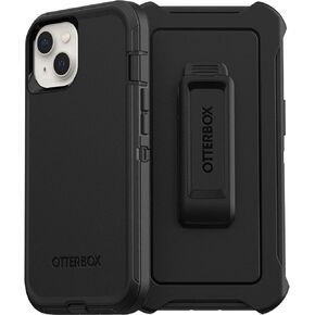 حافظة OtterBox Defender Series بدون شاشة لهاتف iPhone 13 (فقط) - يتضمن مشبك الحافظة - عبوة غير قابلة للبيع بالتجزئة - أسود
