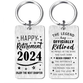 Happy Retirement Gifts for Women Men 2024- the Legend Retired Keychain- Personalized Retirement Gift Ideas for Teacher Boss Doctor Police Firefighter Nurse Coworker