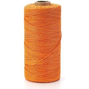 ATERET #18 Twisted Mason Line - 100% Nylon Twine String for Masonry, DIY Projects, Crafting, Gardenin, Commercial (Yellow, 1-Roll/275FT)