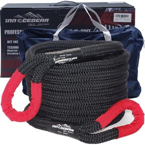 1"×30ft Recovery & Tow Rope Strap,Kinetic Energy Rope,Offroad Power Stretch Snatch Rope,Heavy-Duty Vehicle Recovery Rope,for Jeep car Truck ATV UTV SUV in Saudi Arabia