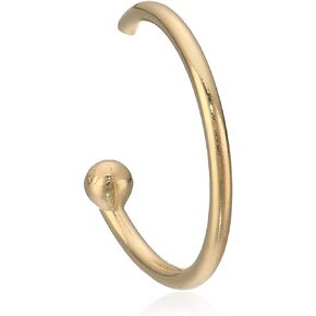 Body Candy Women's Solid 14k Yellow Gold Nose Hoop 5/16" 20 Gauge Body Piercing Screw, One Size