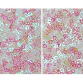 Tupalizy 20g Tiny Holographic Glitter Star Sequin and Iridescent Heart Confetti Flakes Stickers for Nail Art Tech Acrylic Resin Jewelry DIY Crafts Body Eye Makeup Face Hair Party Decoration (Pink)
