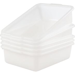 Readsky 8 Liter Commercial Plastic Bus Box, 5 Packs Plastic Restaurant Bus Tubs