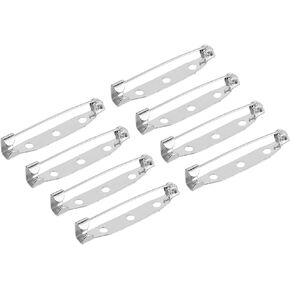 MECCANIXITY 150Pcs Safety Bar Pins 35mm Brooch Clasp Pin Backs for ID Badges Name Cards Tags DIY Craft, Gold Tone