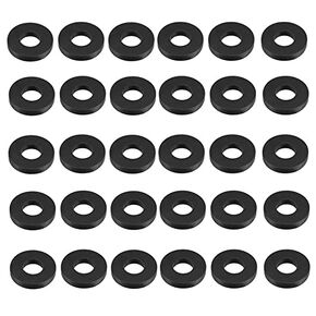 30Pcs M8 Rubber Flat Washers 18mm OD 8mm ID 3mm Thickness for Faucet Pipe Water Hose.
