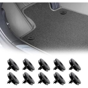 10PCS Car Floor Mat Clips, Rotating Lock Clips, Floor Mat Holder Clips, Car Carpet Clips Holder Clamps, Car Foot Rest Clips, Floor Mat Securing Set Suitable for Car Truck SUV RV Van