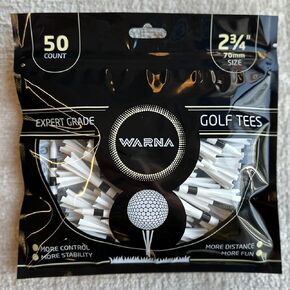 Plastic Golf Tees 2 3/4-inch Expert Grade/Pack of 50/ Less Side Spin and Friction Golf Tees