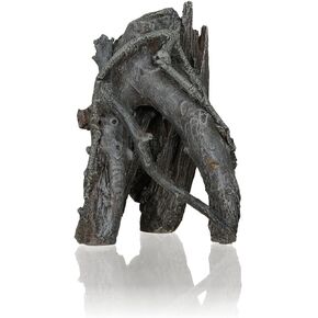 biOrb Small Amazonas Root Sculpture, Ceramic Resin Centerpiece for Freshwater and Marine Aquariums, Gray